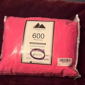 Pink Sateen Weave Sheet Set